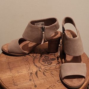 Toms Tan Suede Sandals